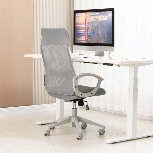 Kontorstol LINUS 60x62x107-117 cm Grå