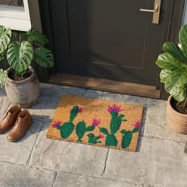 Dørmåtte i kokos, planter, 60x40 cm, Kodustaar