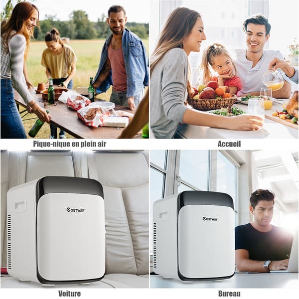 Minikøleskab, 38x33x27 cm, Hvid