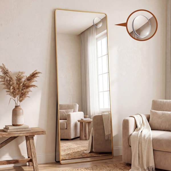 Fuld længde spejl, 160x50 cm, Guld