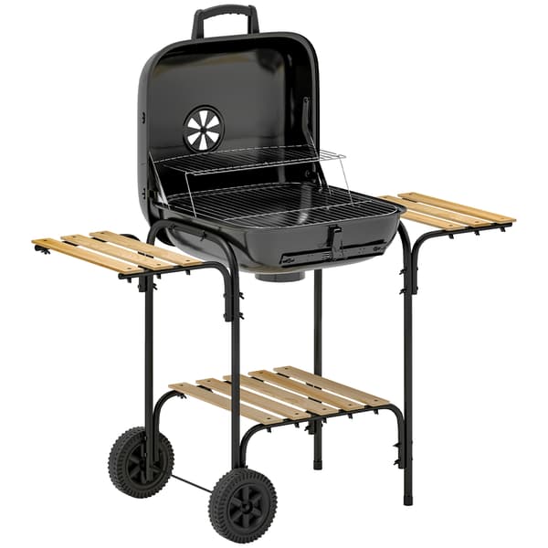 Hiiligrilli 98x54x91 cm Musta Teräs