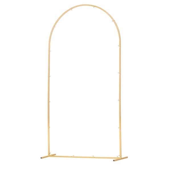 Båge Bakgrundsställ, 220x120 cm, Guld, Metall