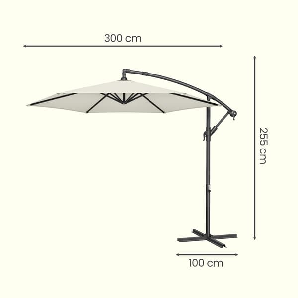 Parasol 300 cm diameter Beige