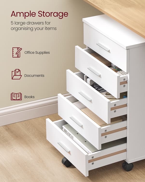 Filing Cabinet 42x40x65.7 cm Vit MDF