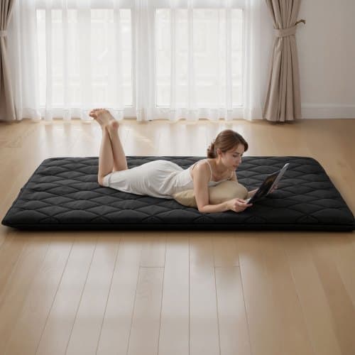 Tatami måtte, 203,2x152,4x8,9 cm, Sort, Sammenklappelig