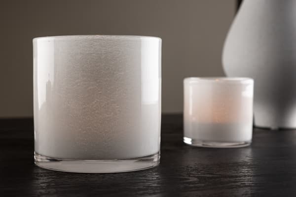 Lanterne Glora 12x12 cm Hvid Glas