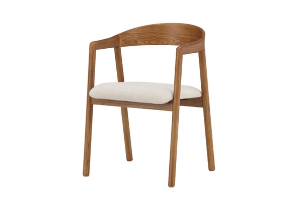 Spisebordsstol Långön 49x48 cm Brun Beige Stof
