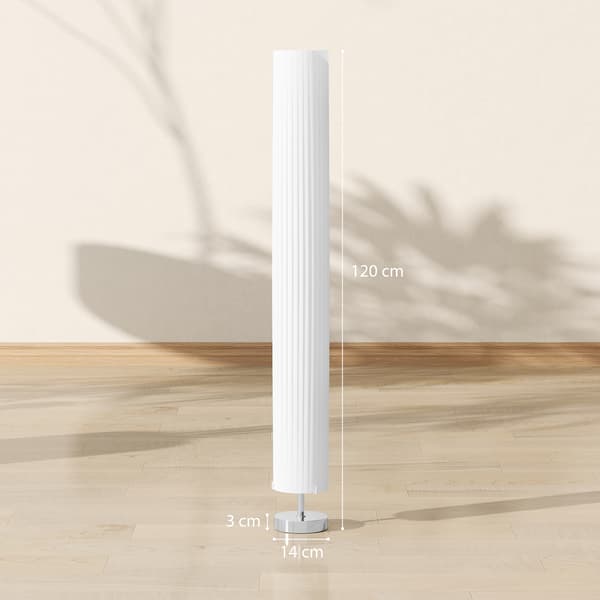 Gulvlampe, 14x14x120 cm, Hvid, Polyester