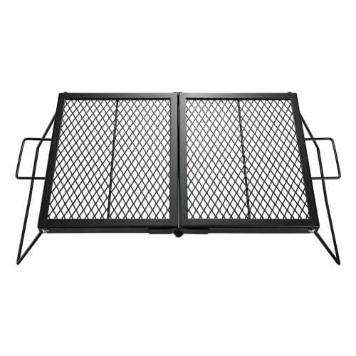 Sammenklappelig bålgrill 75,8x38,3x23,5 cm sort