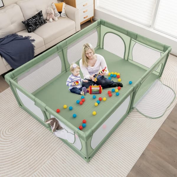 Babylegeindhegning med 50 bolde 206x147x68,5 cm grå