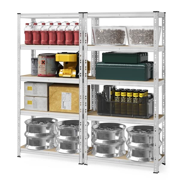 Tungt Hyllplan 50x100x200 cm Silver Stål