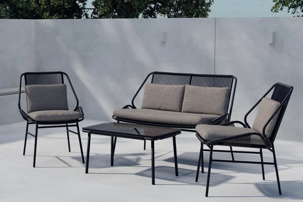 Sofasæt Zakynthos sort brun