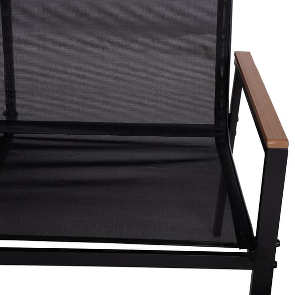 Havemøbelsæt CANAAN 110x64x79 cm Sort Stål