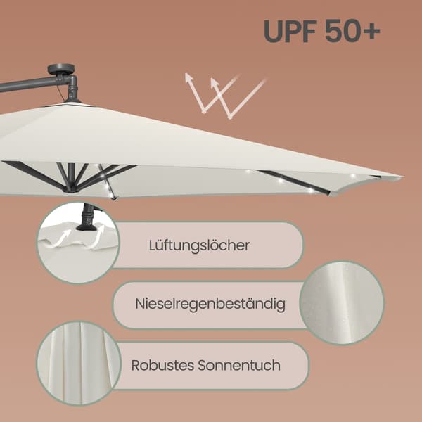 Parasoll 350 cm diameter Beige