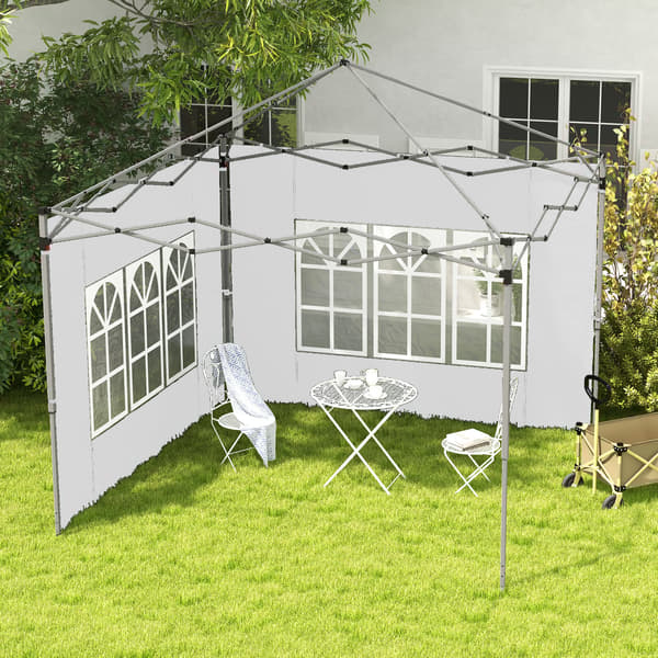 Pavillon Sidepanel Sæt, 295x195 cm, Hvid, Vandtæt