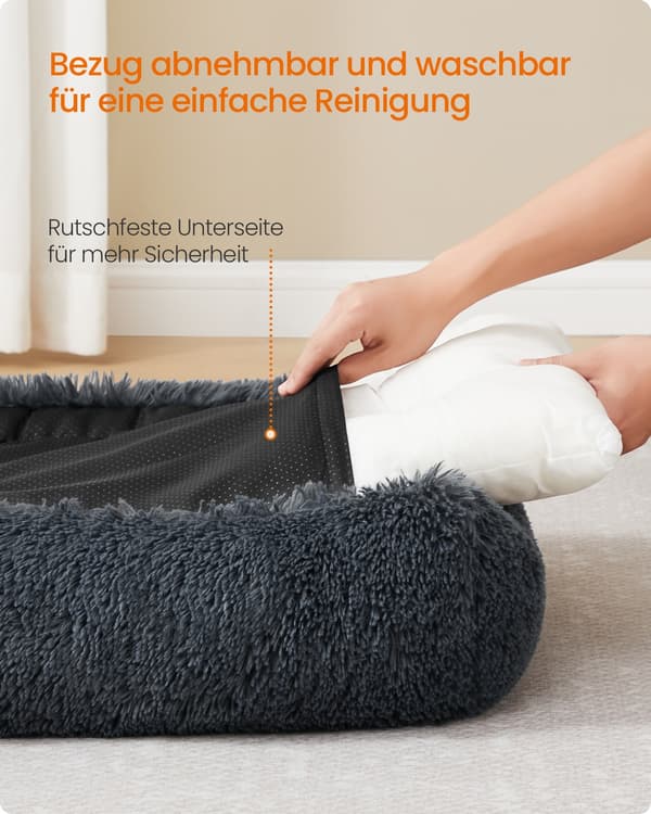 Hundeseng 71x55x18 cm Hvit, myk polstring