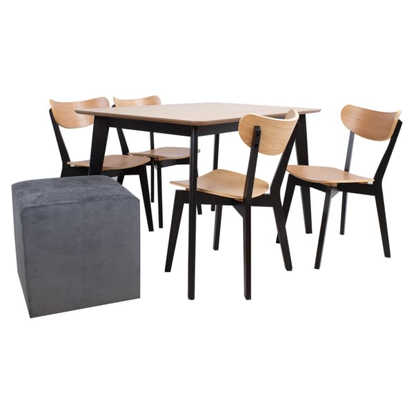 Pouf 45x45x45 cm tummanharmaa polyesteri