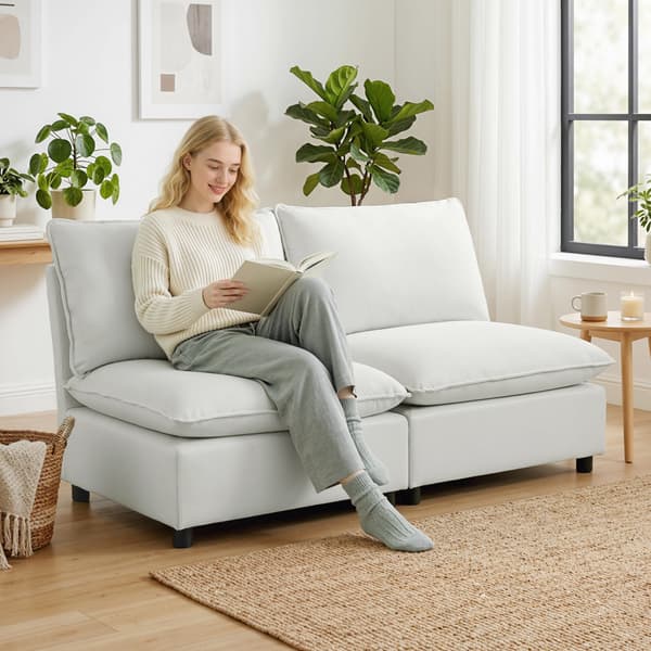Sofa 146x85x78 cm Grå Kunstlæder