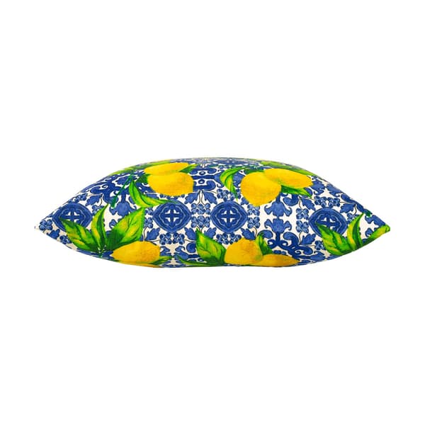 Kudde 45x45 cm citronmönstrat tyg