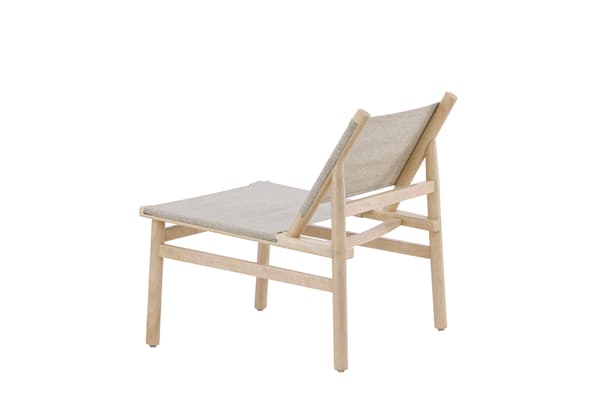 Lounge-tuoli Millo 43x40x65 cm Harmaa Nature polyesteri mango-puu