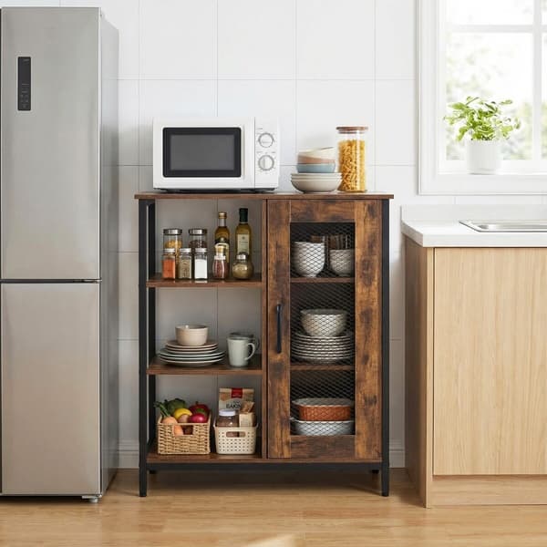 Kaffebar Skab 70x30x81 cm rustik brun/sort