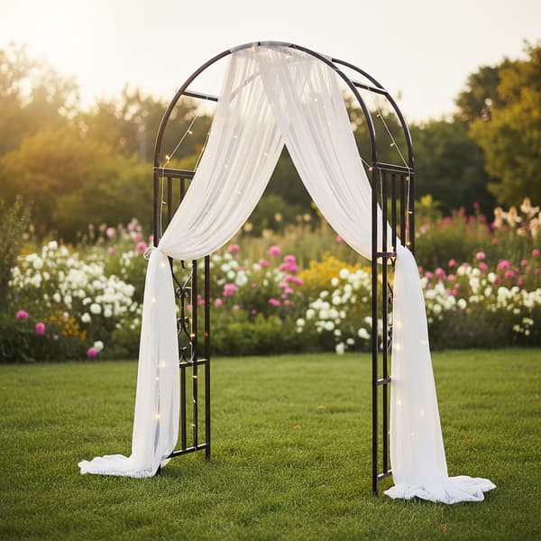 Havebue 206x114x50 cm Sort Metal, Kodustaar