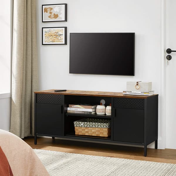 TV-bord, 120x40x55 cm, Brun, Sort