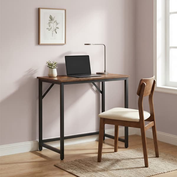 Skrivebord, 80x50x75 cm, Brun-Svart