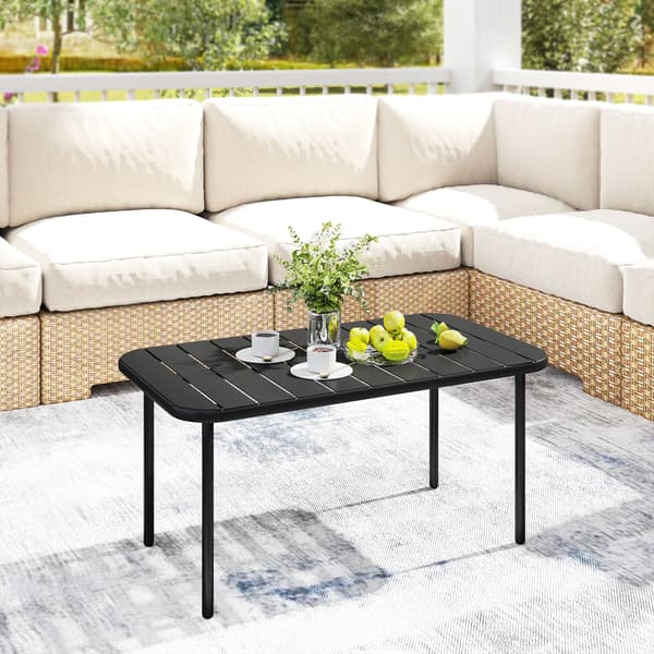 Sofabord 90x50x43 cm Sort Metal