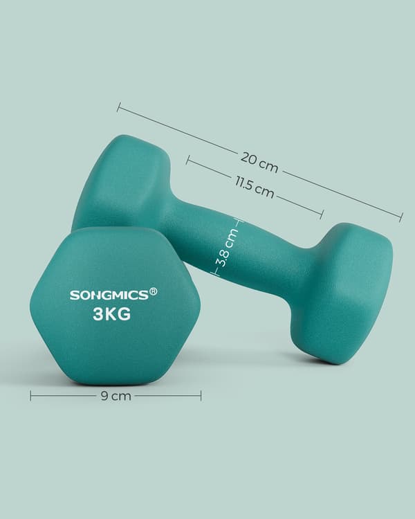 Käsipainosarja 20x9x8.5 cm Sinivihreä Neopreeni