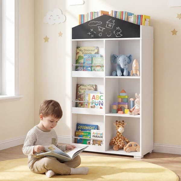 Børnebibliotek 64x30x116,5 cm hvid