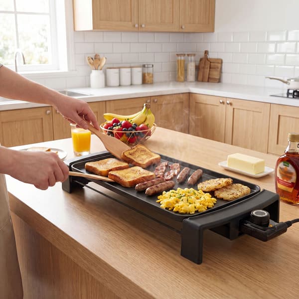 Elektrisk bordgrill 55x25x8 cm sort