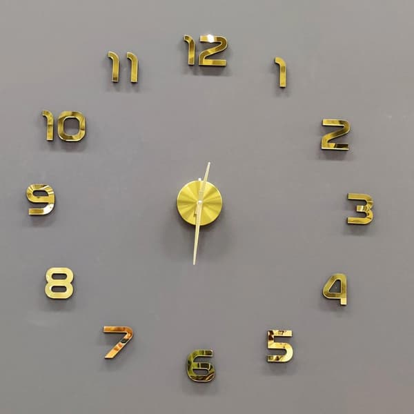 Väggklocka Guld Plast, Diy