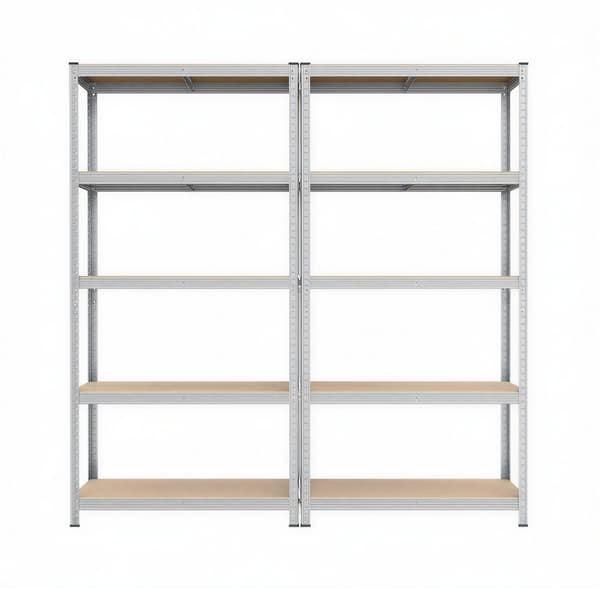 Heavy Duty Hyllset, 40x90x180 cm, Silver, Stål