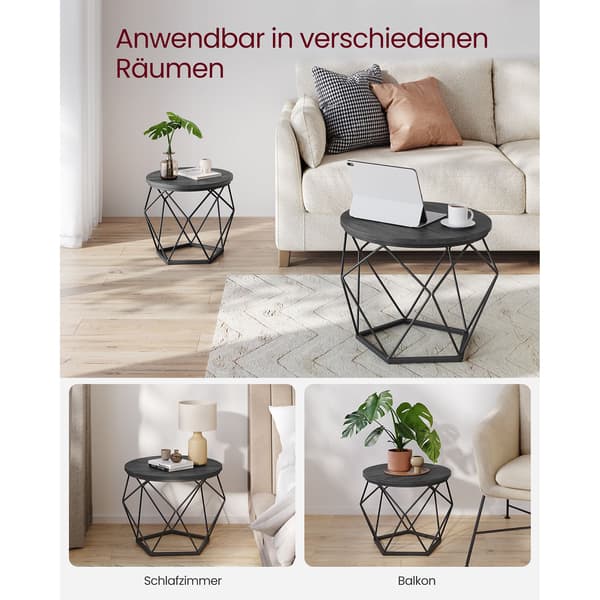 Sofabord Sæt 50x50x40,6 cm Sort Stål
