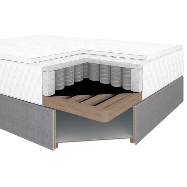 Continental seng LEVI 123x210x114,5 cm grå opbevaring