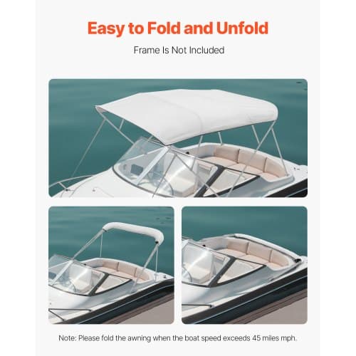 Båtbimini reservdelskale, 244x246-262 cm, Ljusgrå, Polyester