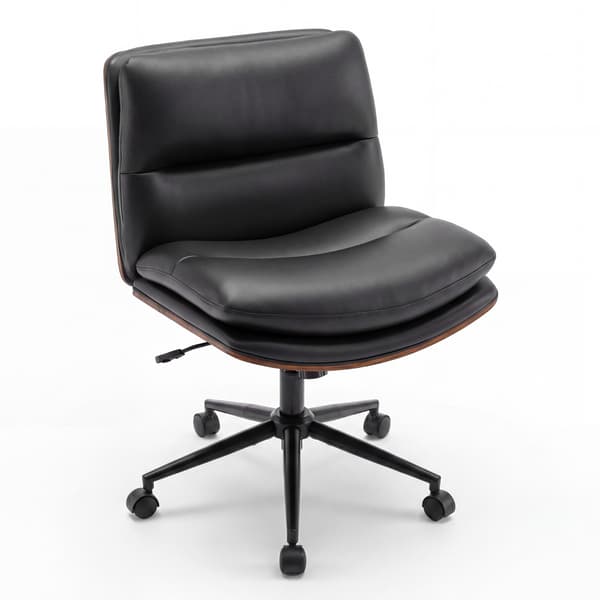 Kontorstol uden armlæn 70x59,7x85-92,7 cm sort
