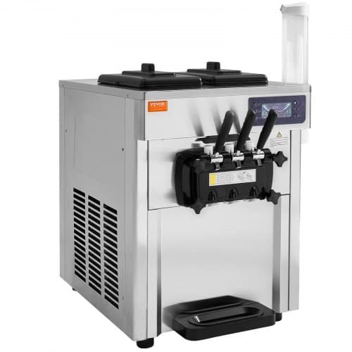 Ismaskine, Bordmodel Softice 2x5,5L Rustfrit Stål, Sølv, Kommerciel