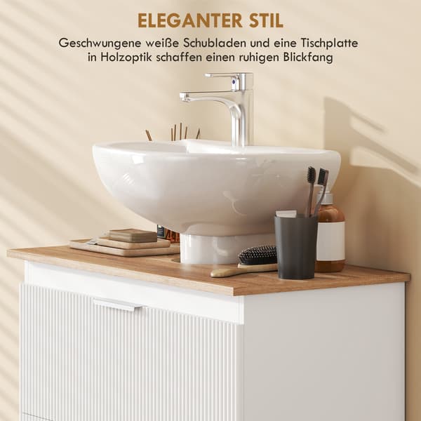 Badeværelsesskab 80x40x60 cm Hvid MDF