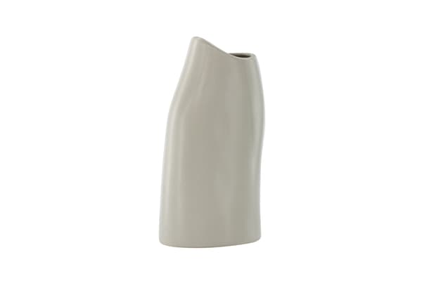 Vase, Ernst, 23x12x9 cm, Lysegrå
