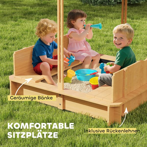 Sandbox 106x106x115 cm Lys Brun