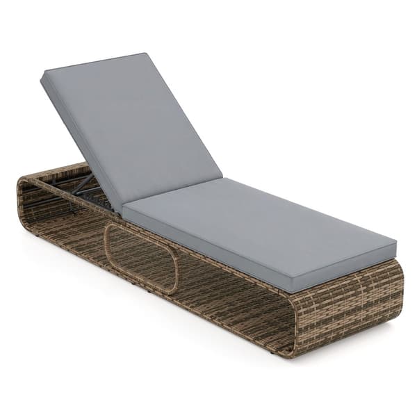 Aurinkotuoli 185x65x26-86 cm harmaa
