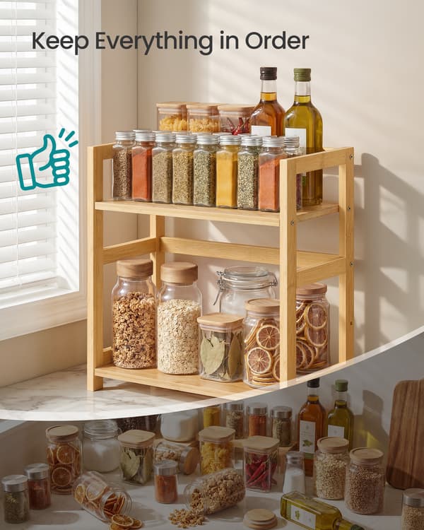Maustehylly 41x18,6x41 cm Beige Bambu