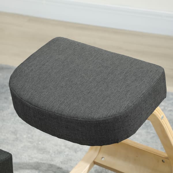 Knæstol 51x69x58 cm Mørkegrå Birk