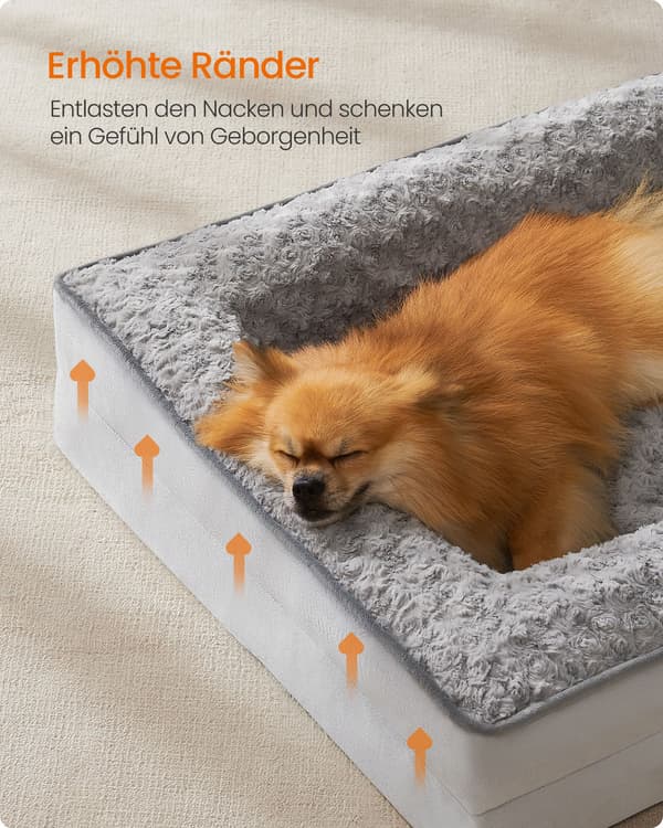 Ortopædisk Hundeseng, 71x58x16 cm, Grå