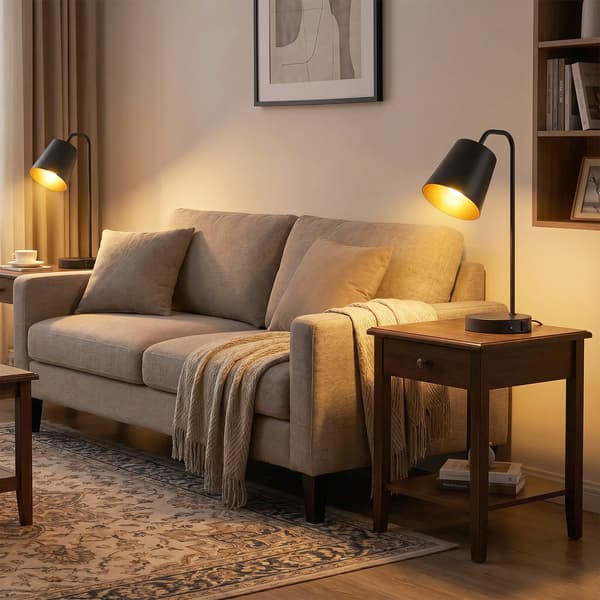 Bordlampe sæt 2 stk 28x15x41 cm sort
