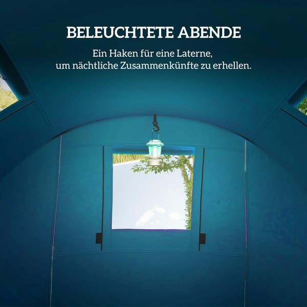 Campingtält 470x220x150 cm Blå Polyester