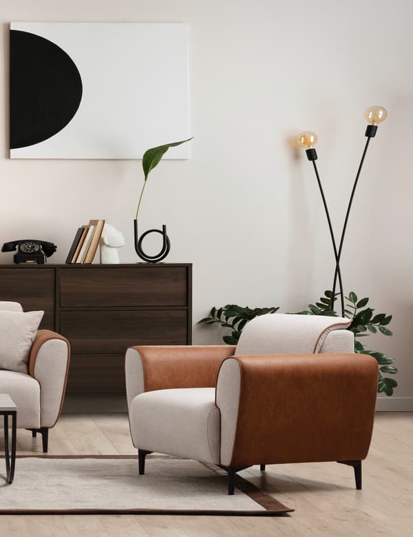Lænestol, Aren, 100x85 cm, beige
