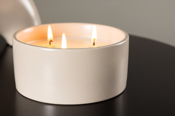 Duftlys, 13x6 cm, Beige, Keramik